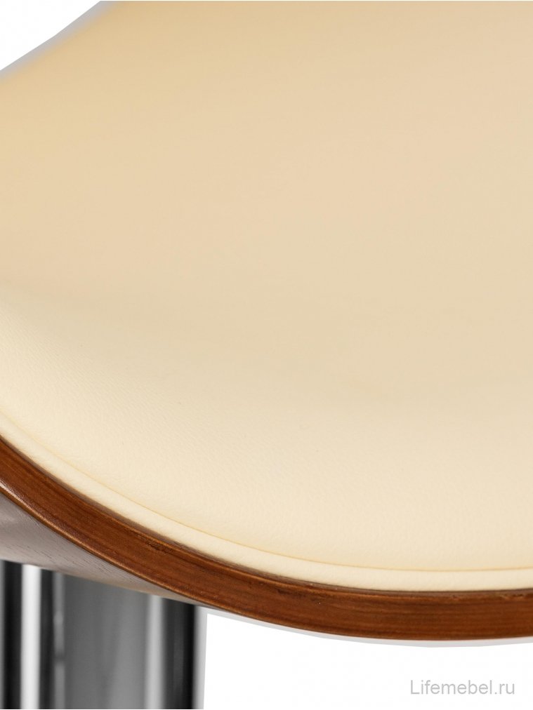 Барный стул Karter коричневое дерево / кремовый