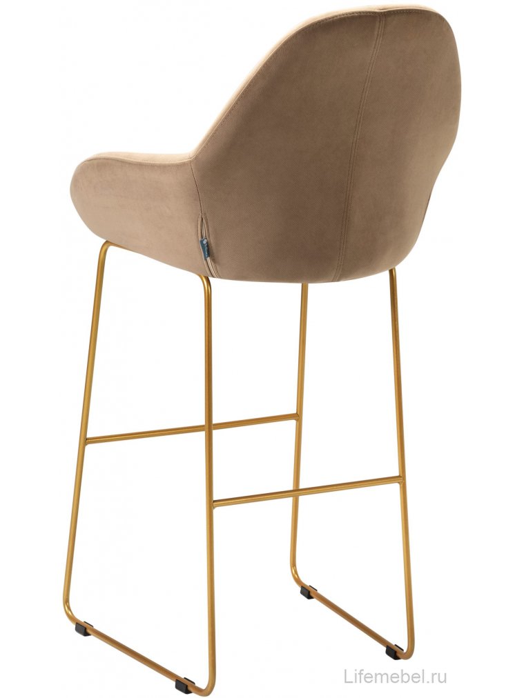 Барный стул Kent Diag beige / линк золото