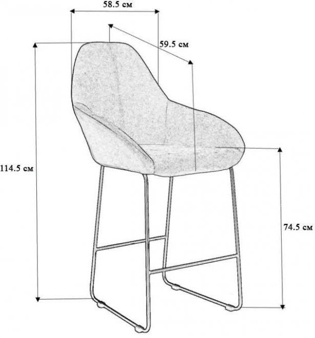 Барный стул Kent желтый / линк