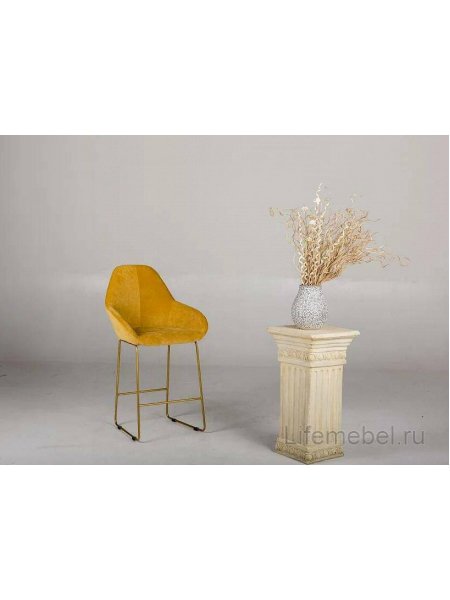Барный стул Kent желтый / линк золото