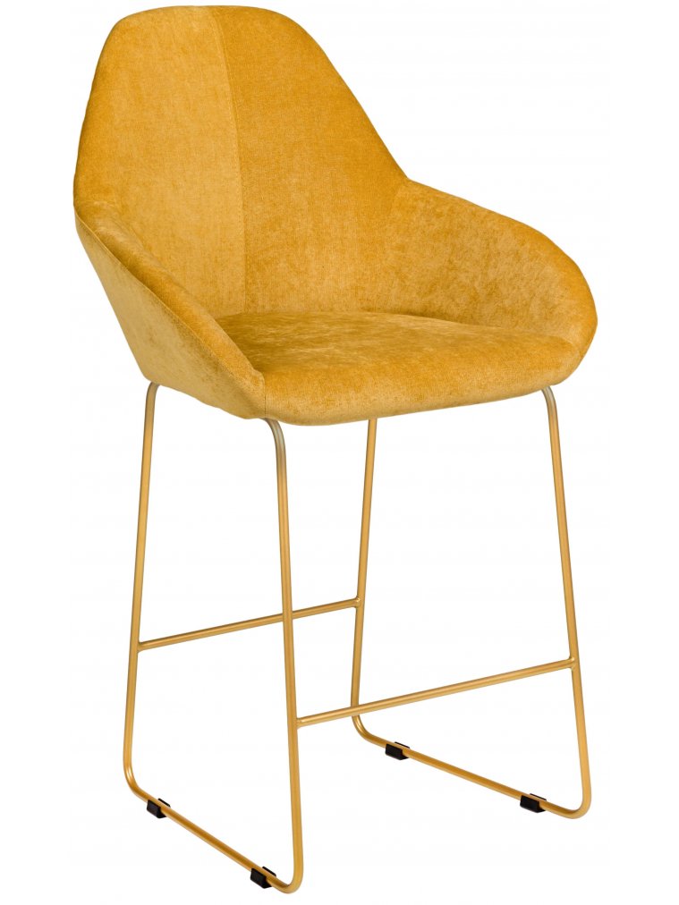Барный стул Kent желтый / линк золото