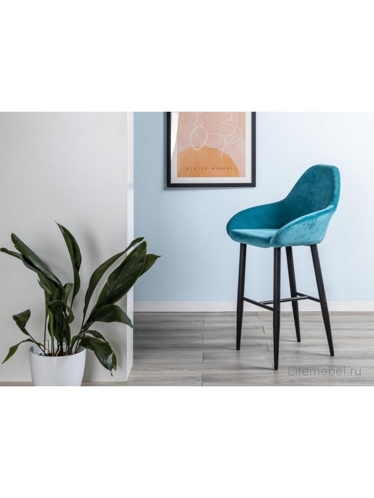 Барный стул Kent блю / чёрный