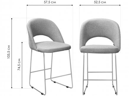 Барный стул Lars Линк блюарт / золото