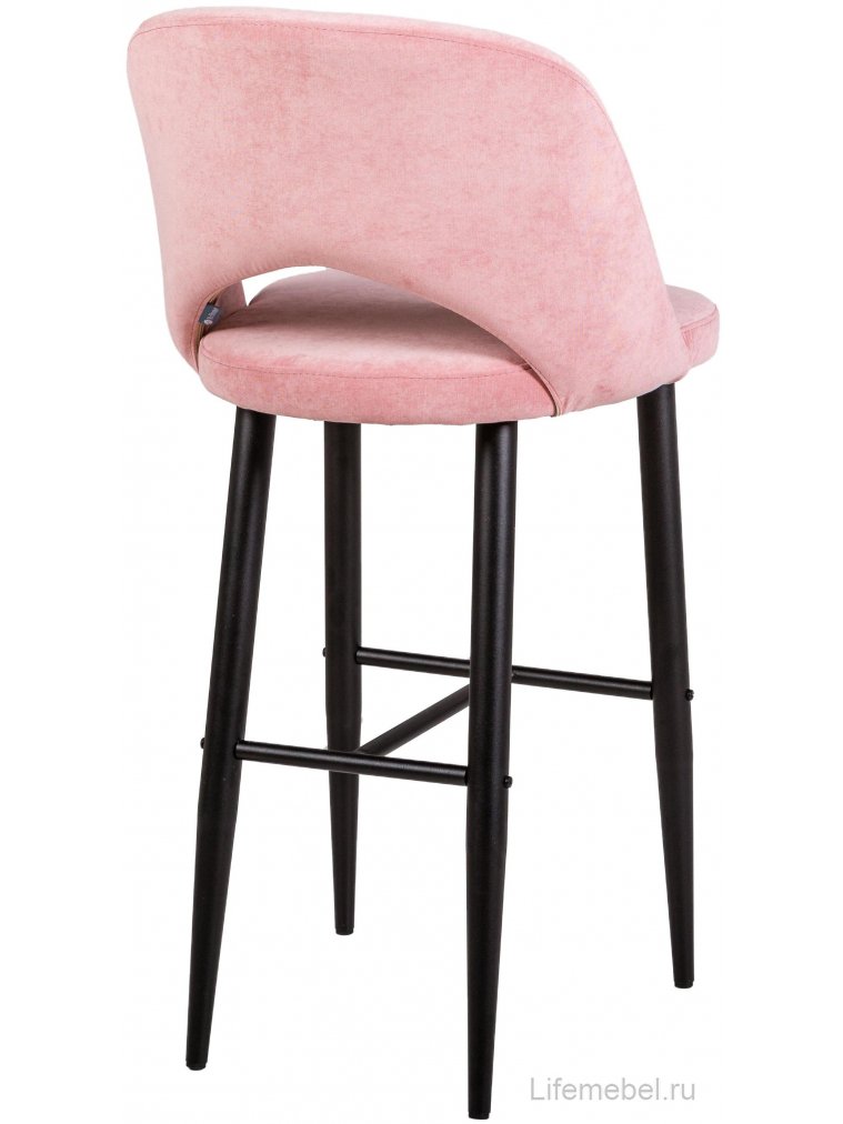 Барный стул Lars розовый / черный