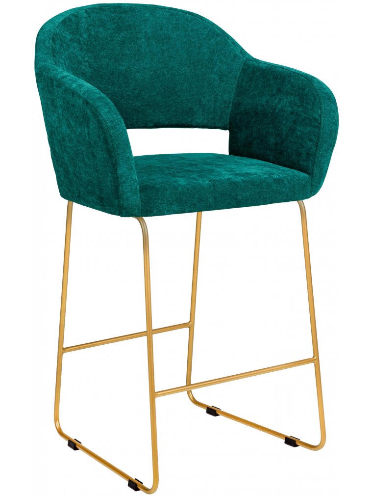 Барный стул Oscar Линк изумрудный / золото