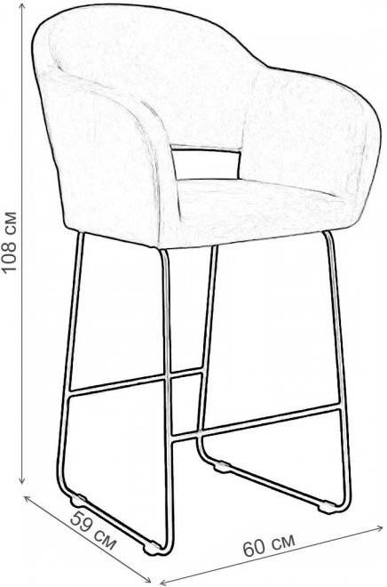 Барный стул / Кресло Oscar Жёлт / ЛинкЗолот