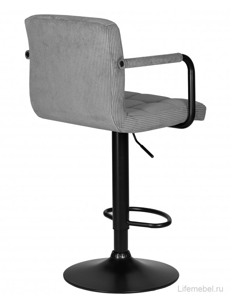 Барный стул Kruger Arm Black серый / черный