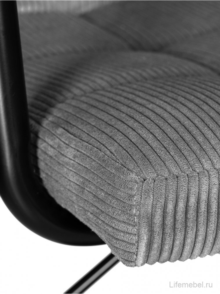 Барный стул Kruger Arm Black серый / черный