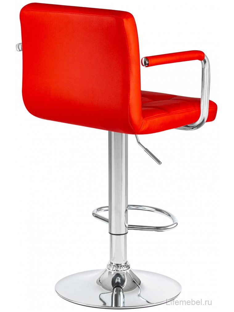 Барный стул 5011-LM Kruger Arm красный / хром