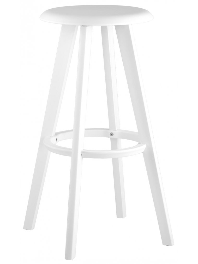 Барный стул Лакки белый с функцией вращения