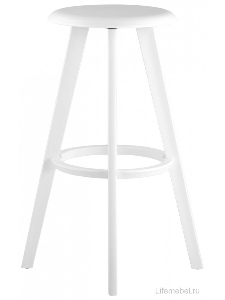 Барный стул Лакки белый с функцией вращения