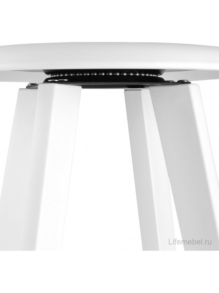 Барный стул Лакки белый с функцией вращения