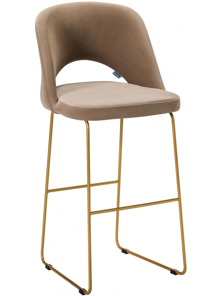 Барный стул Lars Diag beige / линк золото