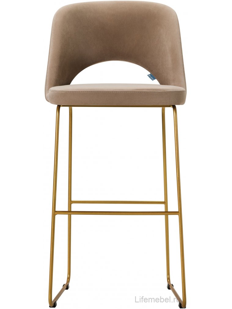 Барный стул Lars Diag beige / линк золото