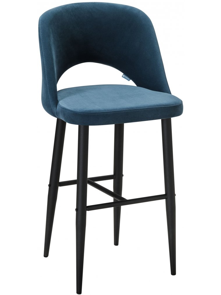 Барный стул Lars Diag blue / черный