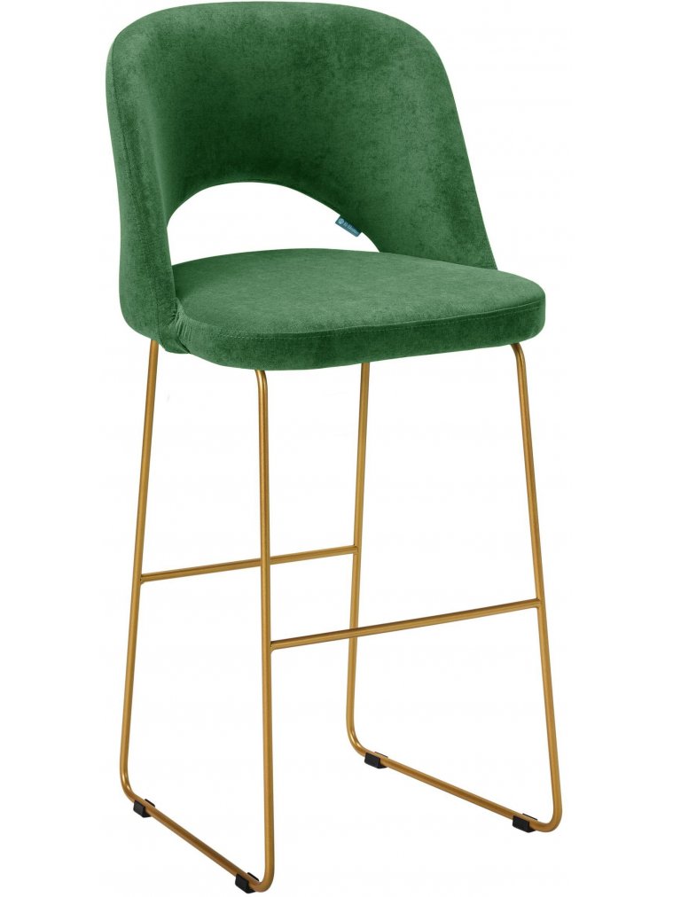 Барный стул Lars зеленый / золото
