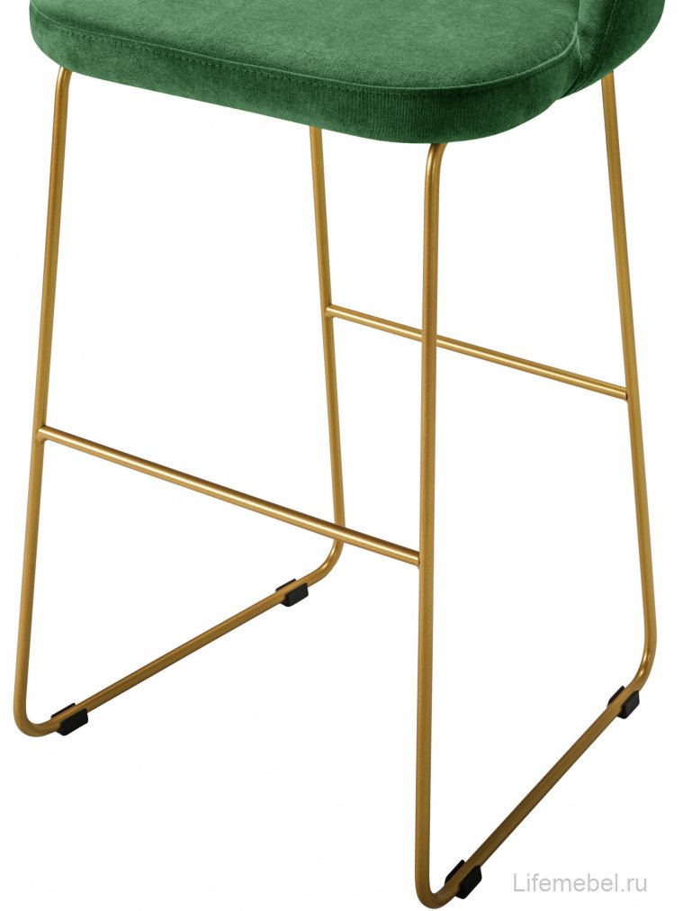 Барный стул Lars зеленый / золото