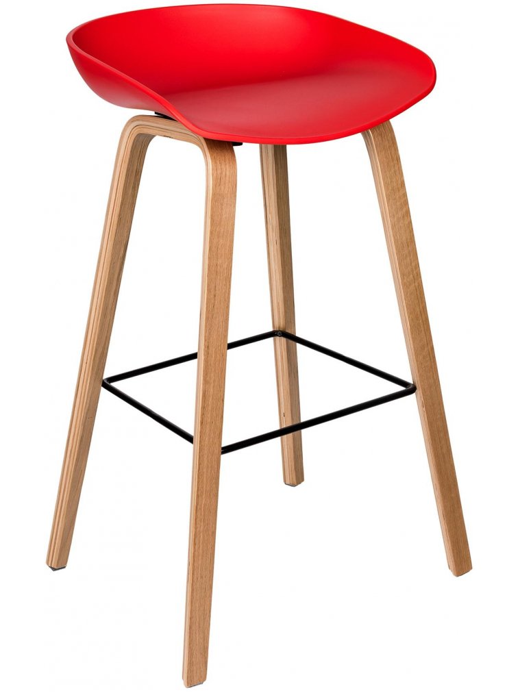 Барный стул Вирта красный