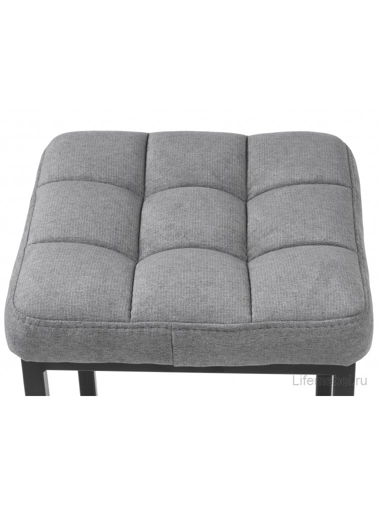 Барный стул Лофт ткань канди грей / черный матовый