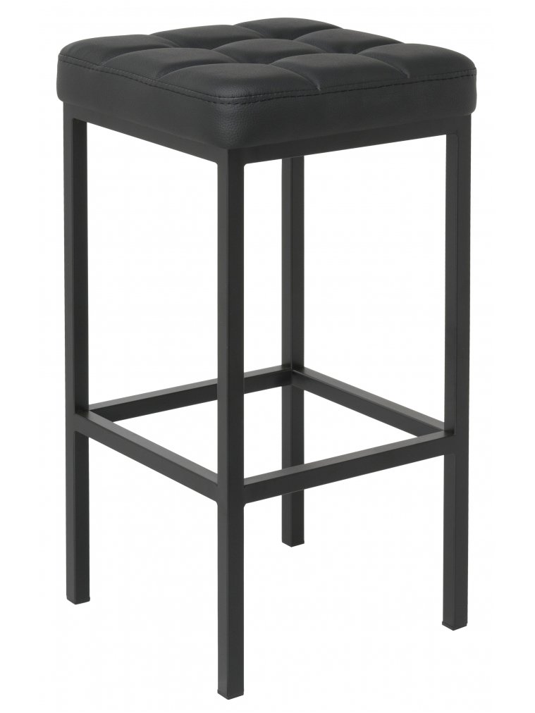 Барный стул Лофт кожзам d6 / черный матовый