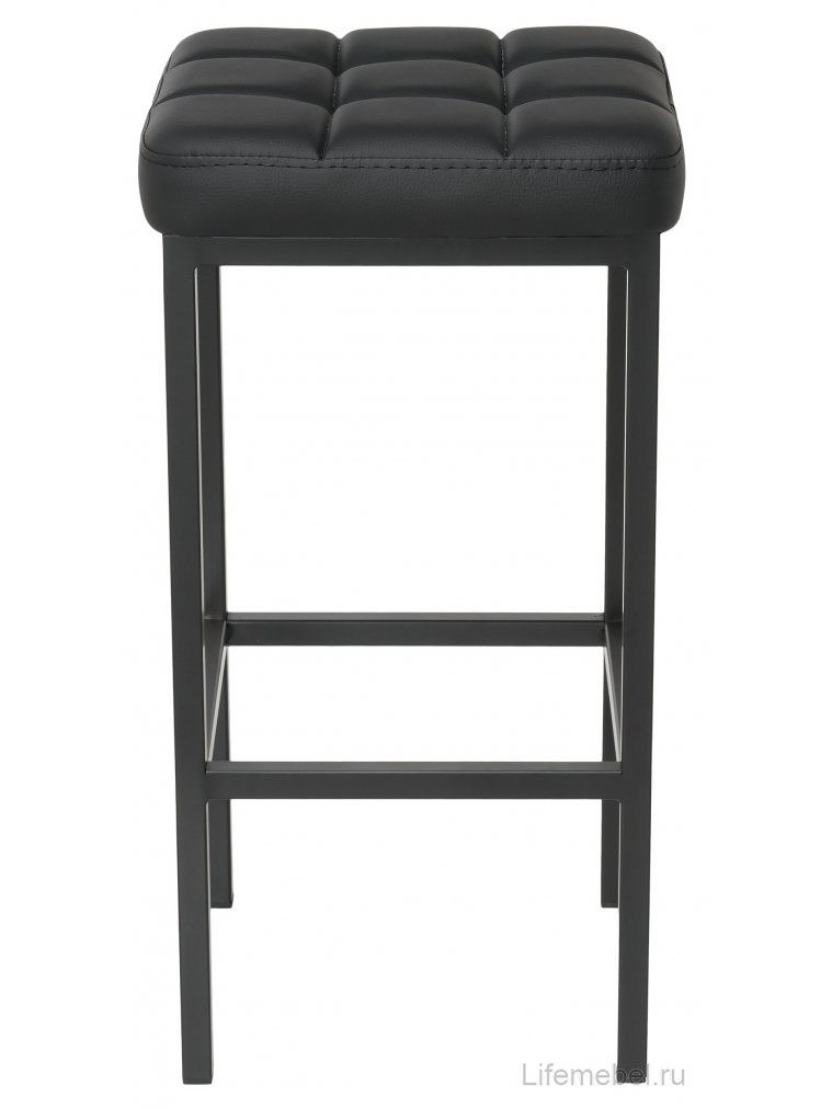 Барный стул Лофт кожзам d6 / черный матовый