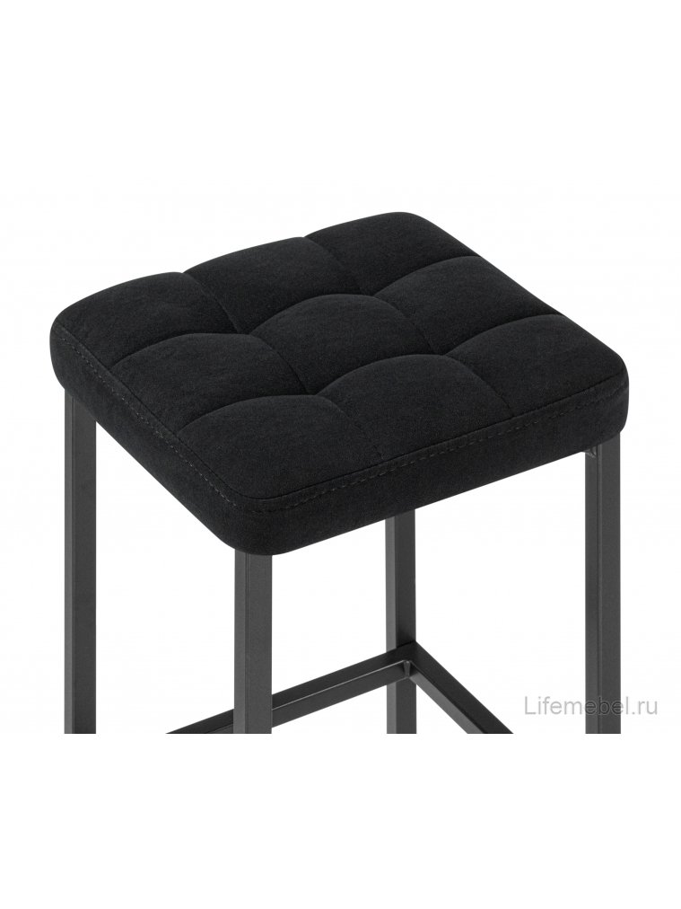 Барный стул Лофт микровелюр катания блэк / черный матовый