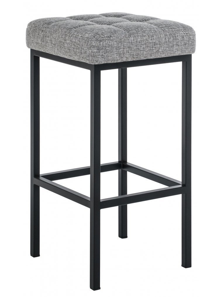 Барный стул Лофт рогожка графит / черный матовый