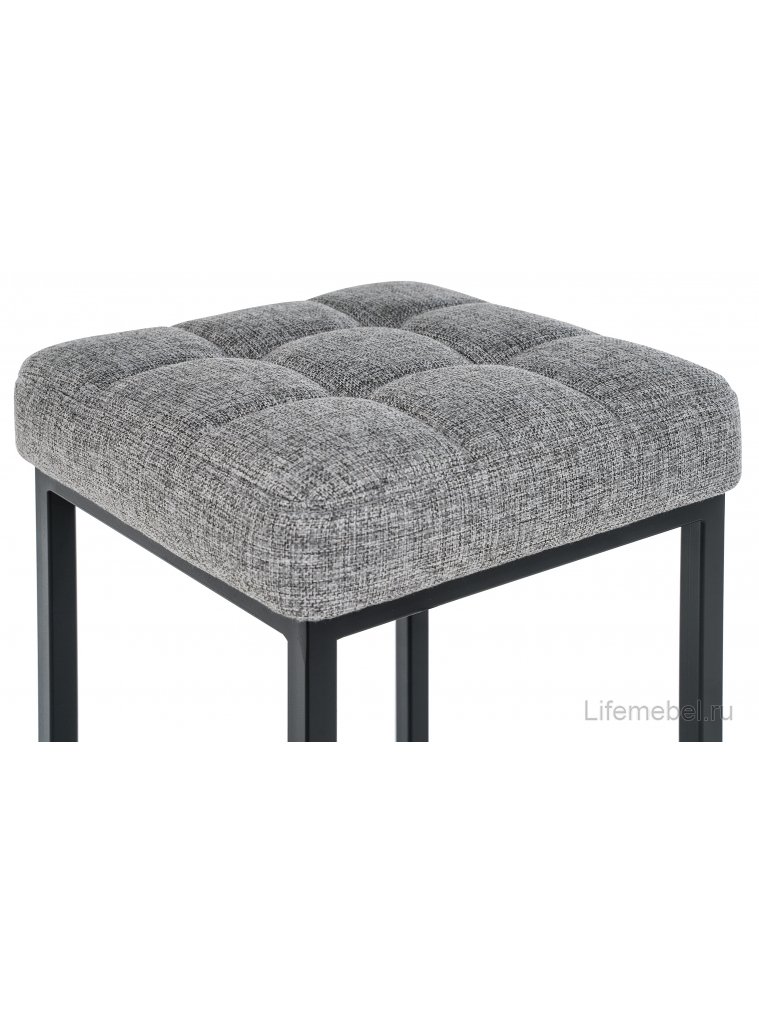 Барный стул Лофт рогожка графит / черный матовый