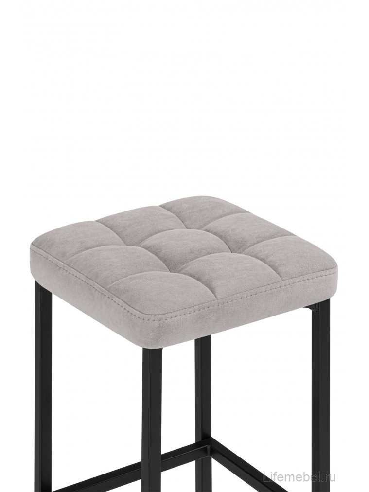 Полубарный стул Лофт серый (катания сильвер) / черный