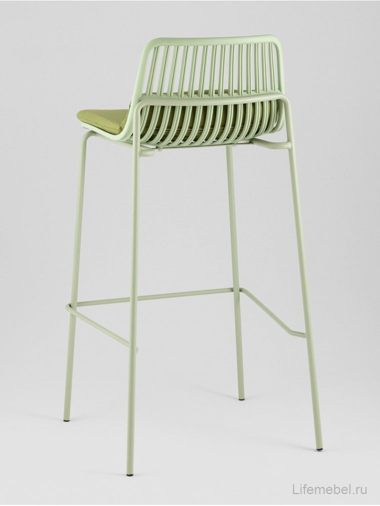 Барный стул Лорвин с подушкой зелёный