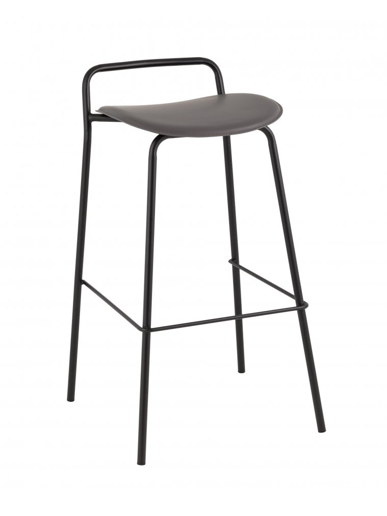 Барный стул Векторн, экокожа, темно-серый