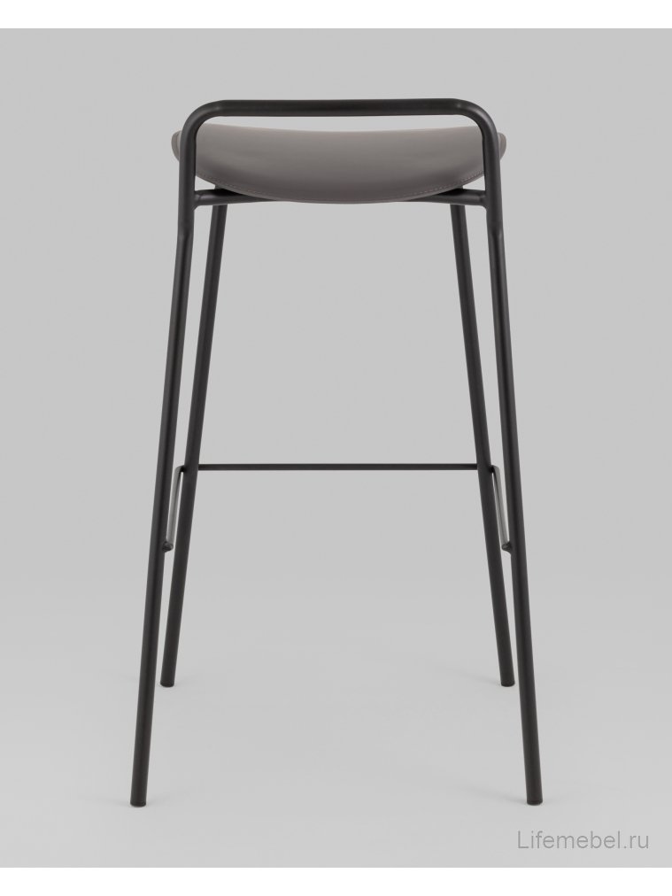 Барный стул Векторн, экокожа, темно-серый
