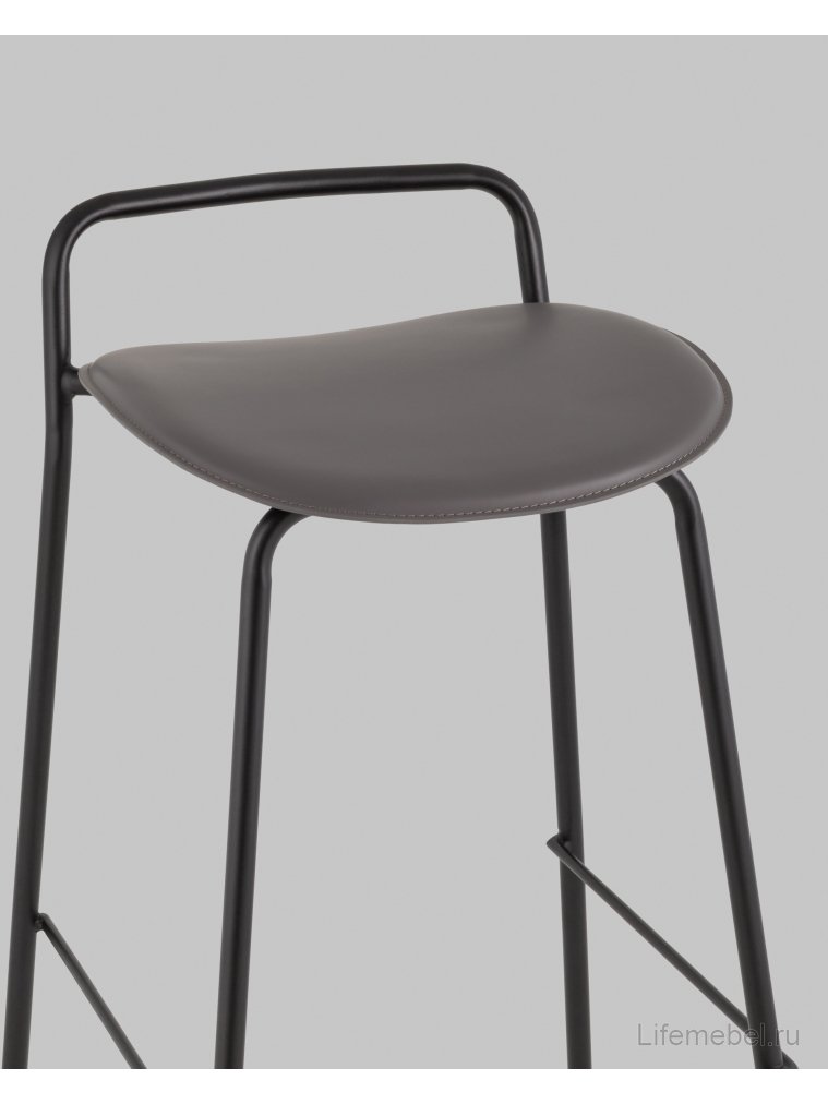 Барный стул Векторн, экокожа, темно-серый