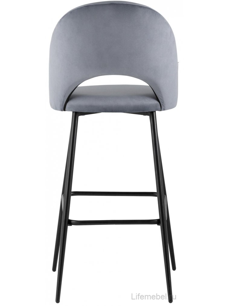 Барный стул Маркл велюр серый