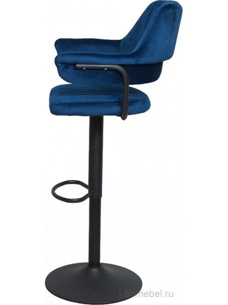 Барный стул S1029 dark blue G062-49 / black