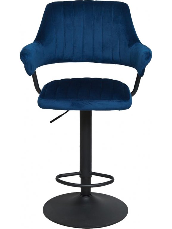 Барный стул S1029 dark blue G062-49 / black