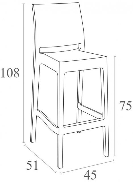 Барный стул Maya черный