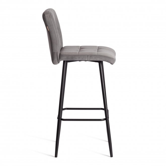 Барный стул Medeo серый велюр