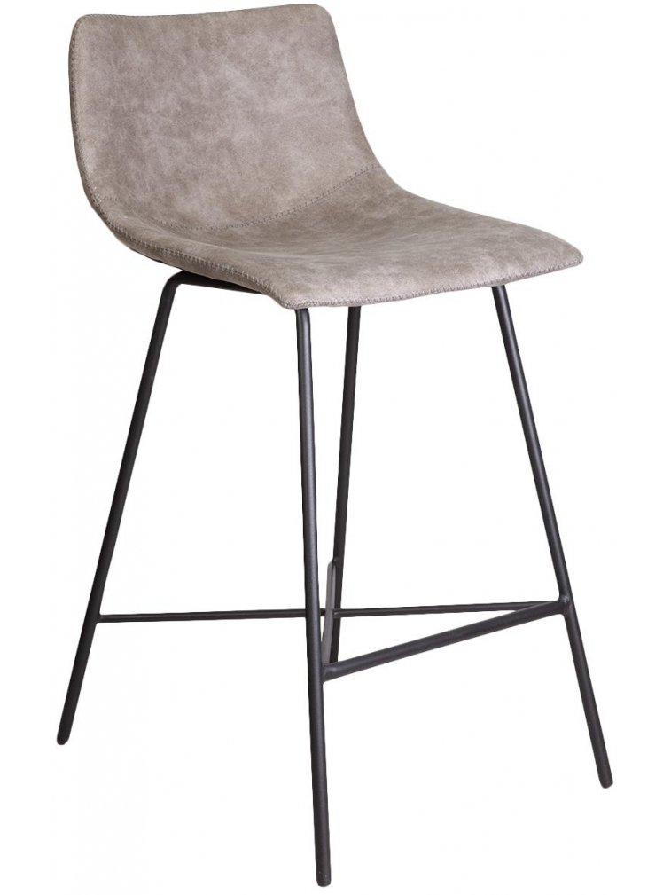 Барный стул Mexico серая ткань / серая нить