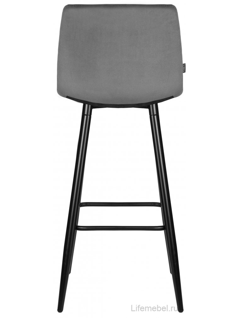 Барный стул Nicole темно-серый / черный матовый