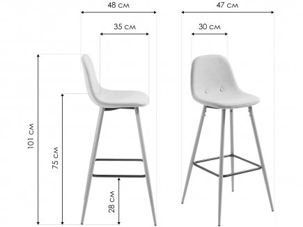 Барный стул Nilson темно-синий