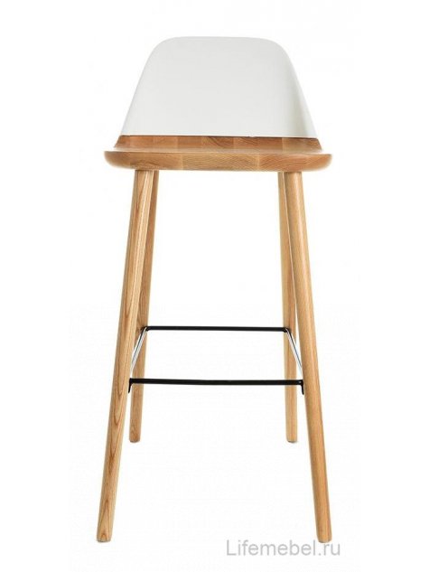 Барный стул BS-S123A белый / дерево