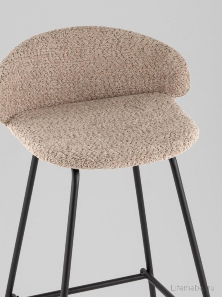Барный стул Элли букле кофейный