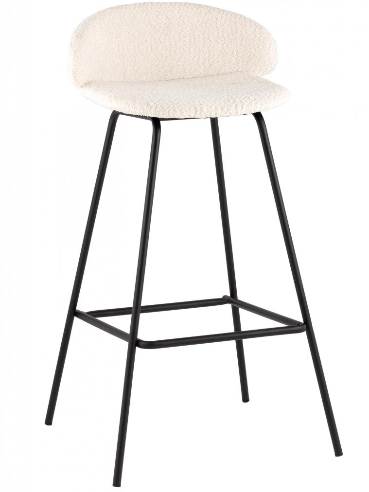 Барный стул Элли букле молочный
