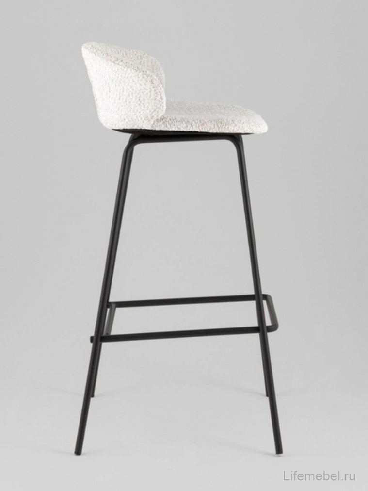 Барный стул Элли букле светло-серый