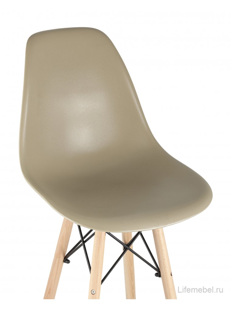 Барный стул Hames бежево-серый