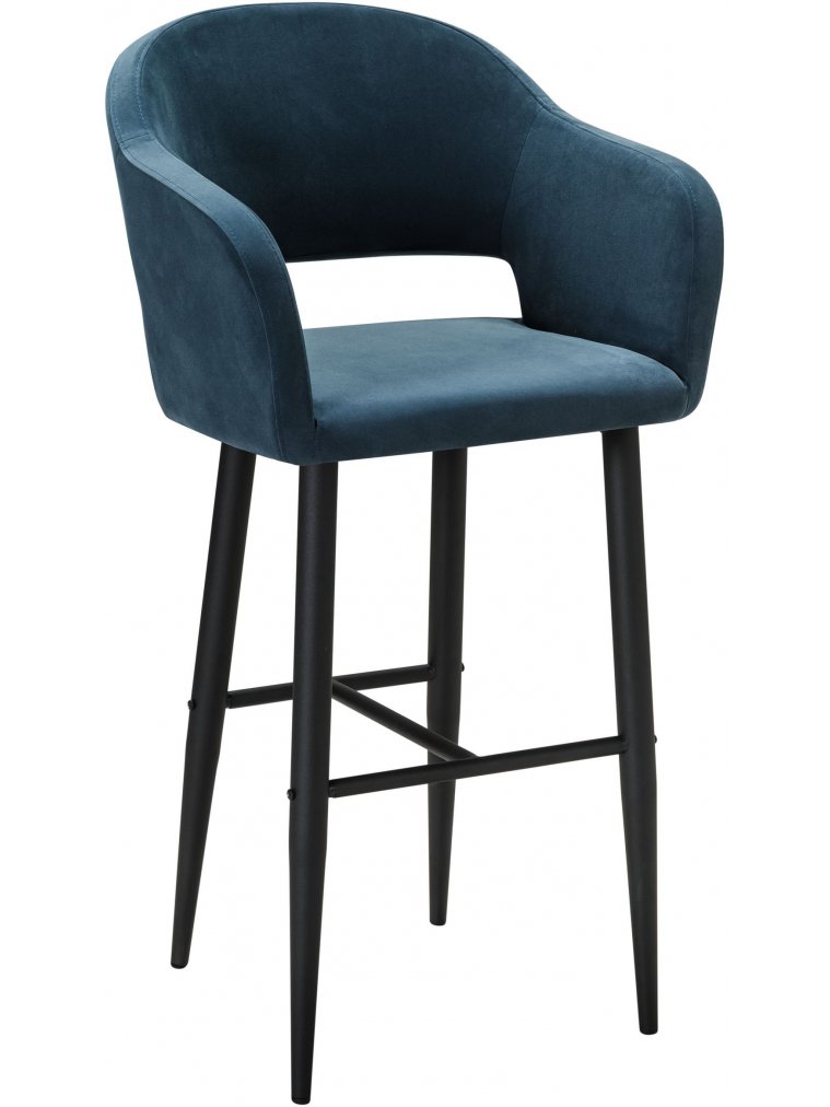 Барный стул Oscar Diag blue / черный