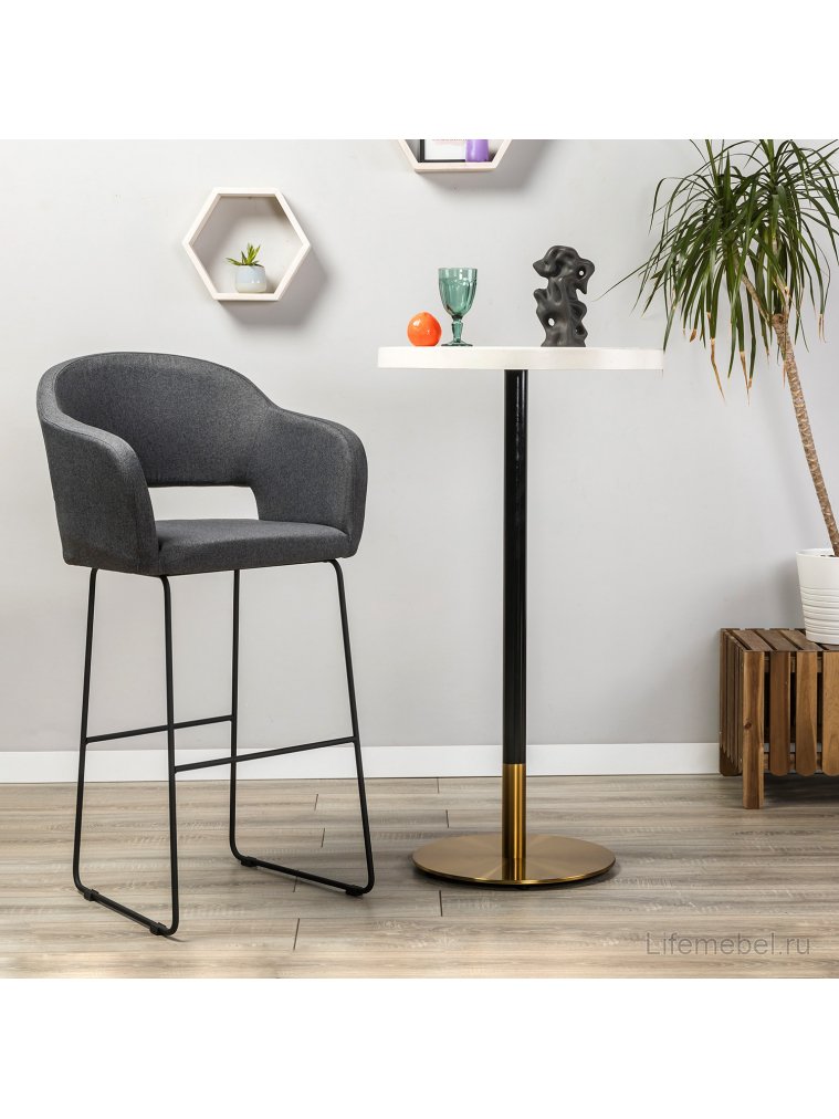 Барный стул Oscar тёмно-серый / линк