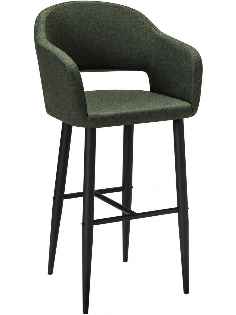 Барный стул Oscar тёмно-зеленый / черный