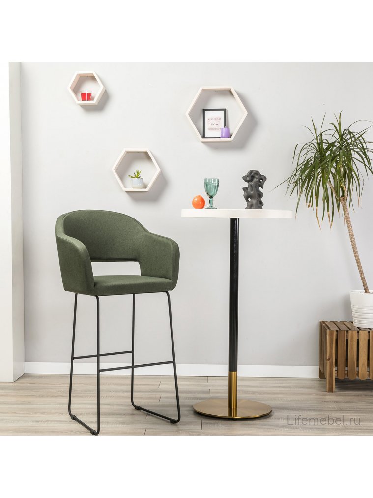 Барный стул Oscar тёмно-зеленый / линк